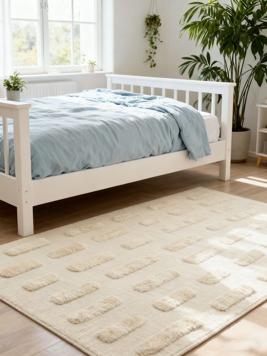 Lauren Cream Tufted Wool Rug